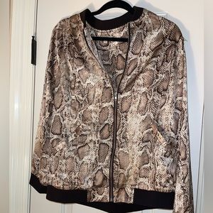 Snakeprint Bomber Jacket